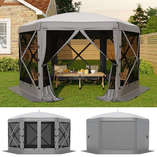 Transform Your Outdoor Gatherings with the Garvee 11.5x11.5 Ft Pop Up Screen Gazebo Tent - Instant Setup, Heavy Duty, and Bug-Free Comfort!