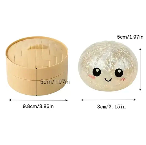 Luminous Dumpling Shaped Squishy Toy - Stress Relief Fidget with Realistic Food Texture in 6 Assorted Colors - Perfect Universal Gift for Everyone!
