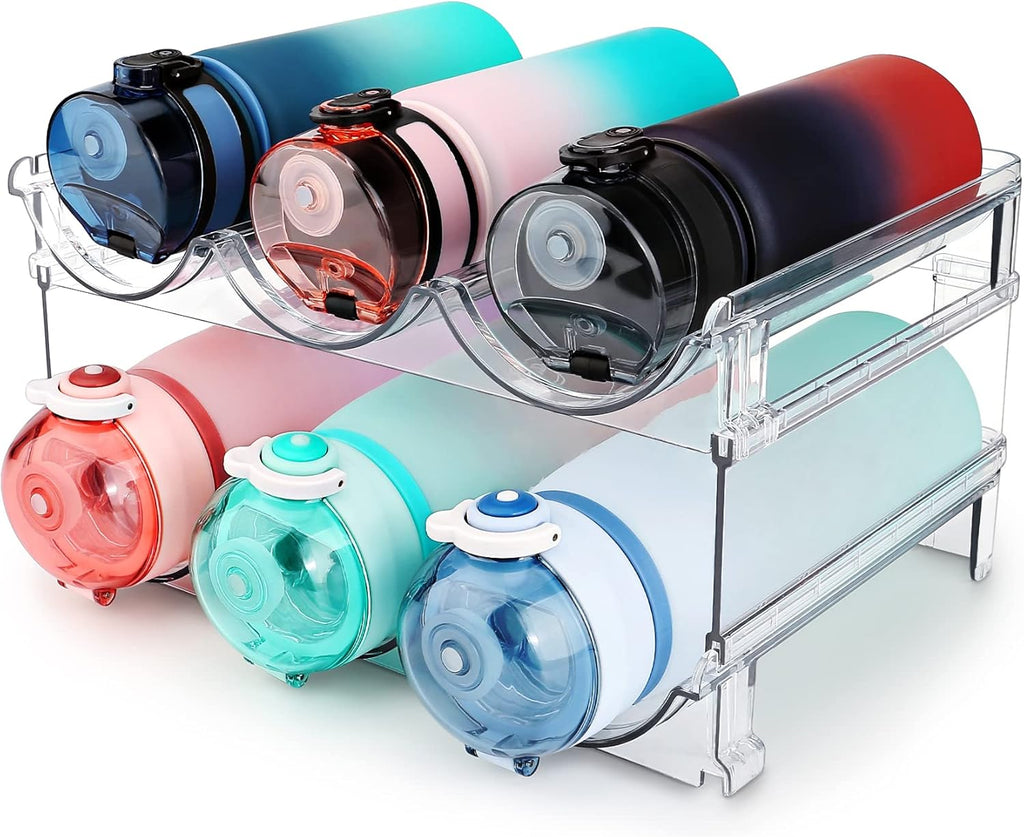 Elevate Your Space with Our Stackable Water Bottle Organizer - 2 Pack for Effortless Storage and Stylish Organization