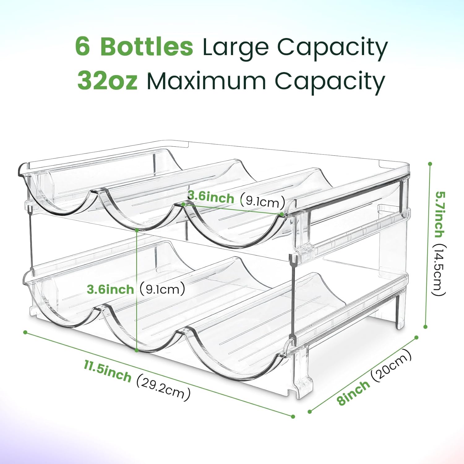 Elevate Your Space with Our Stackable Water Bottle Organizer - 2 Pack for Effortless Storage and Stylish Organization