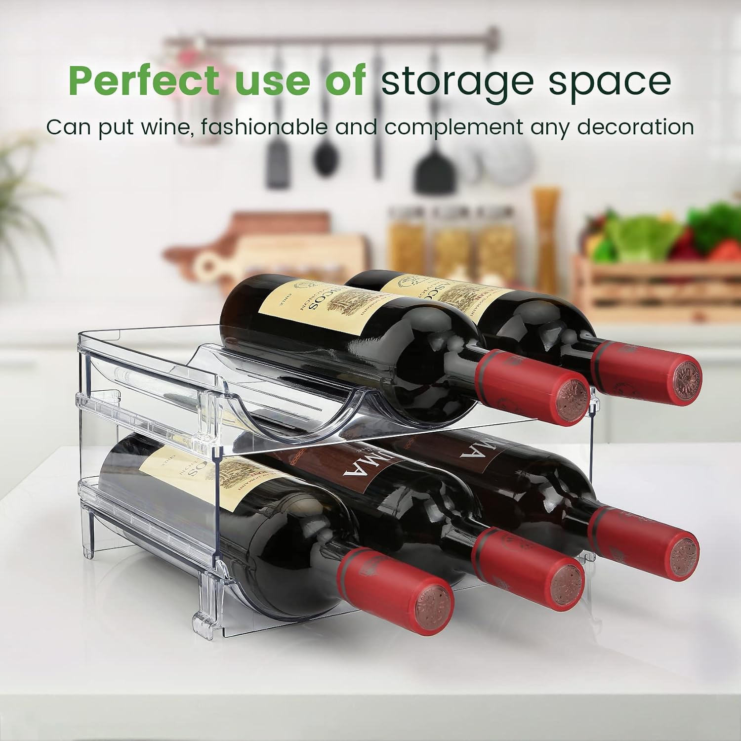 Elevate Your Space with Our Stackable Water Bottle Organizer - 2 Pack for Effortless Storage and Stylish Organization
