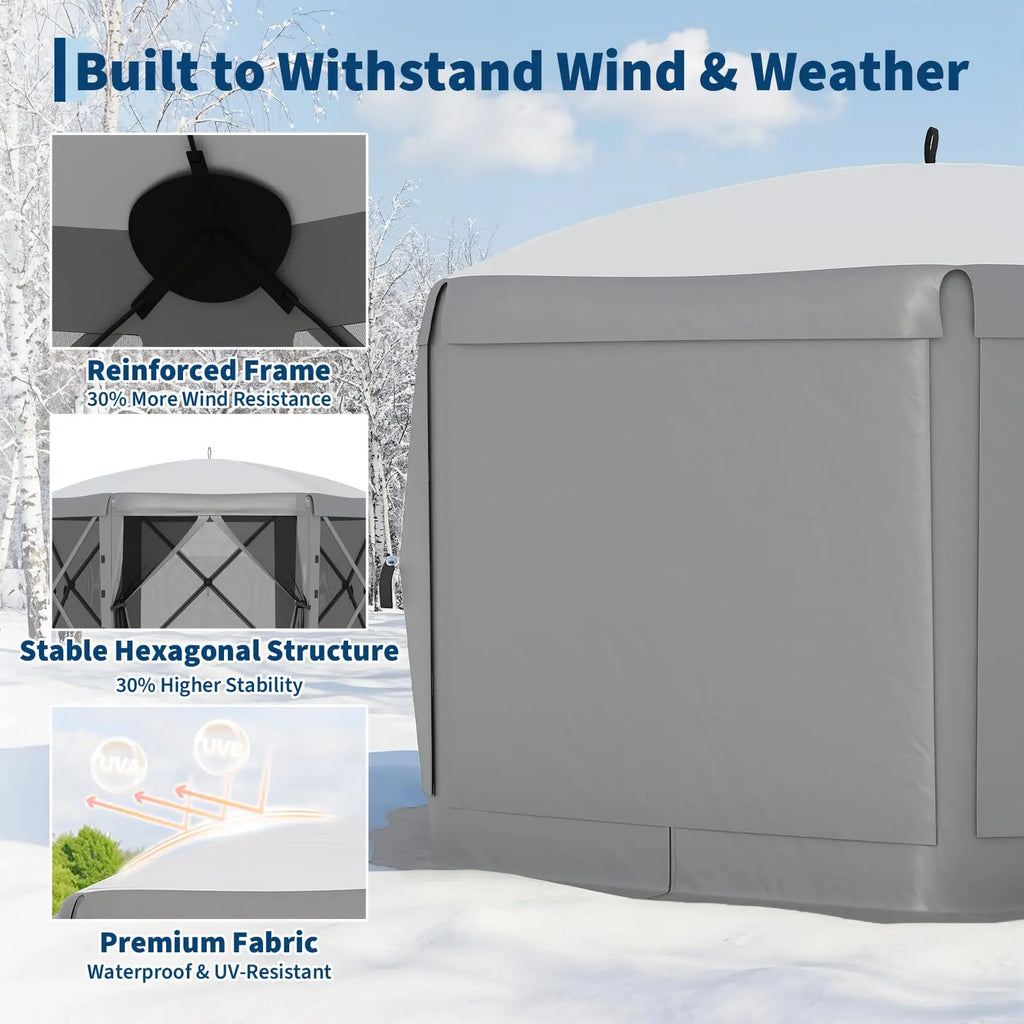 Transform Your Outdoor Gatherings with the Garvee 11.5x11.5 Ft Pop Up Screen Gazebo Tent - Instant Setup, Heavy Duty, and Bug-Free Comfort!